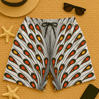 Men’s White Ankara Swim Trunks | African Print Swimwear – UYO