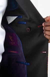 African Blazers for Men - Tailored Fit Double Breasted African Print Formal Blazer - CHARLES