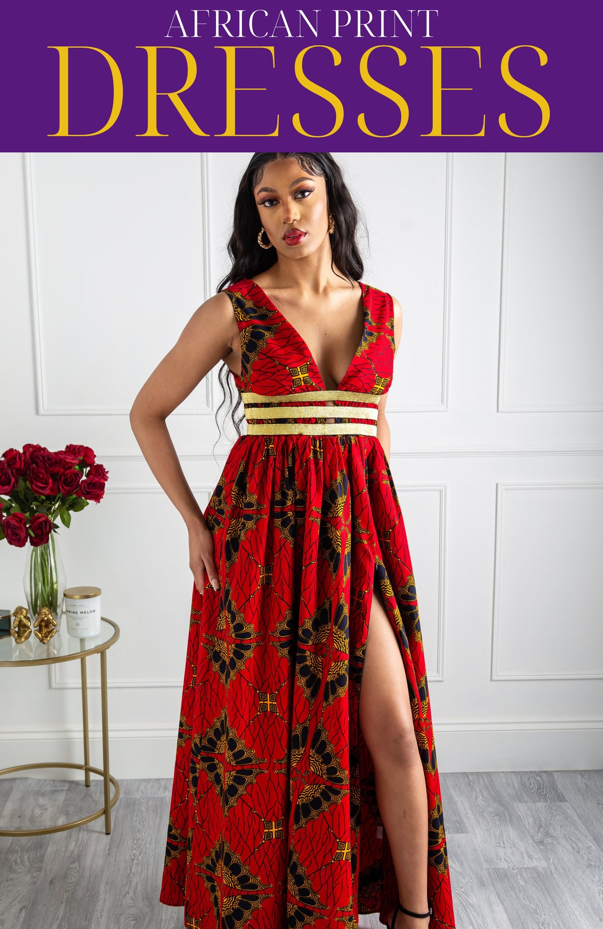 L'AVIYE African print Dress, African dress, Ankara dress, Maxi dress