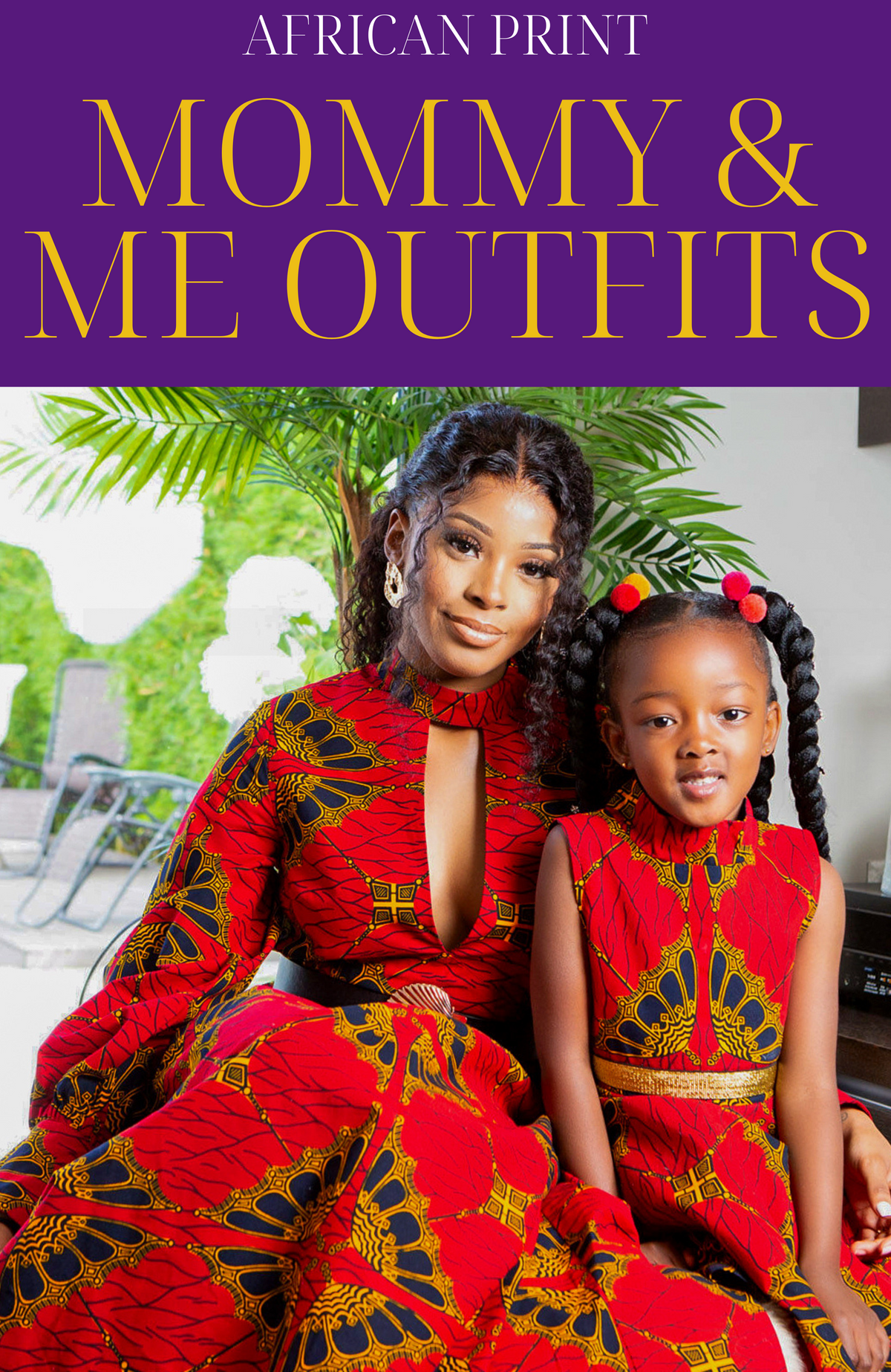 Mother Daughter Matching African Outfits, African Print Mommy & Me