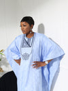 Sky Blue Women's Agbada Set – Elegant Traditional African Attire