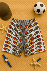 Little Boys’ White Ankara Swim Trunks | African Print Kids’ Swimwear – UYO