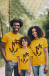 Vaycay Vibes Mustard African Print Short Sleeve T-Shirt Unisex | CALABAR