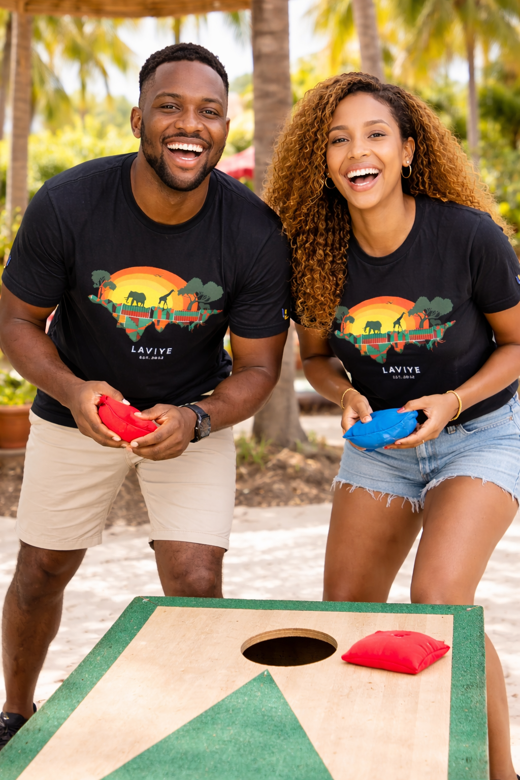 African Safari Graphic T-shirt Unisex African Print Black Shirt  | ACCRA