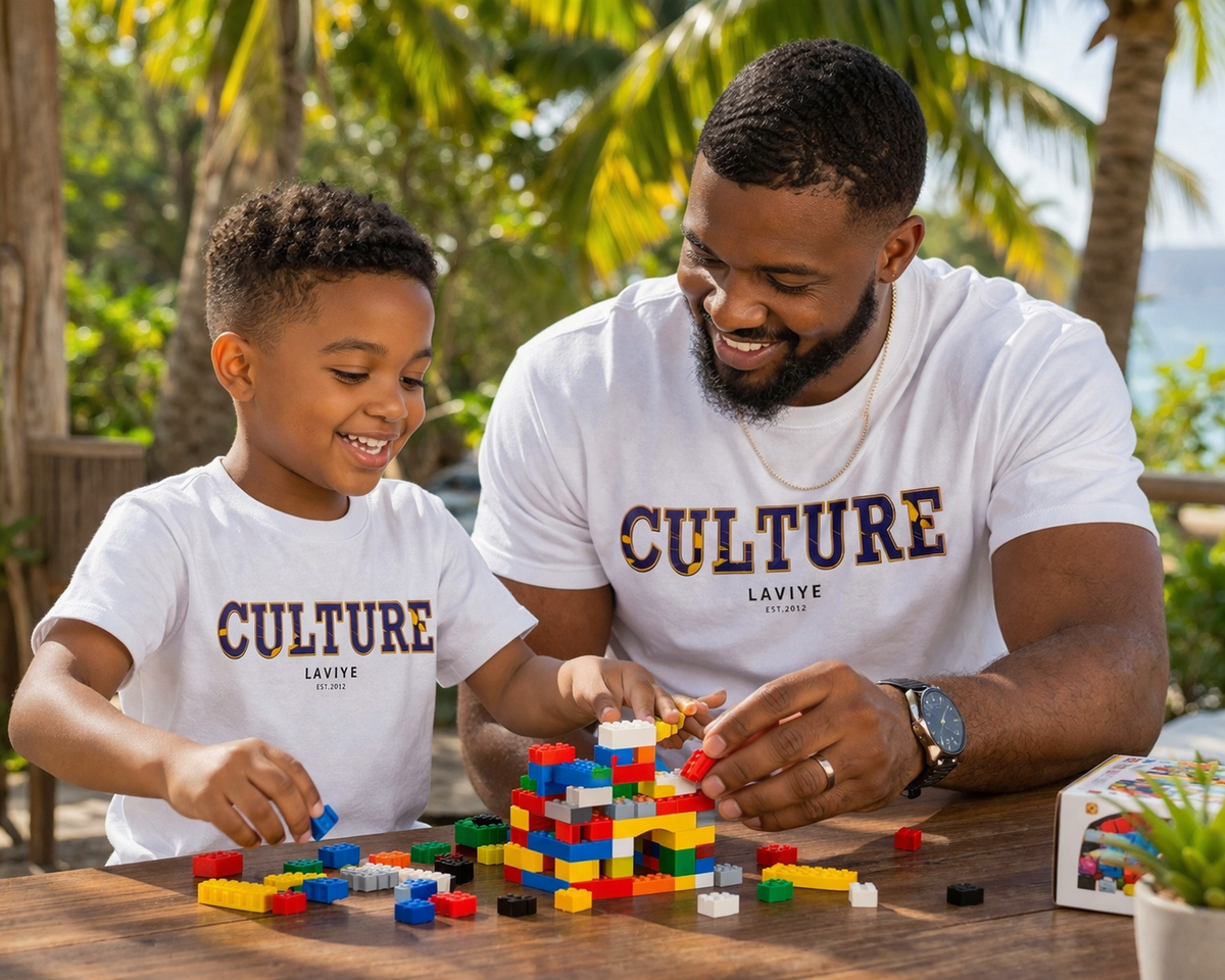 Little Boy's Unisex African Print Culture Slogan T-shirt | ENUGU