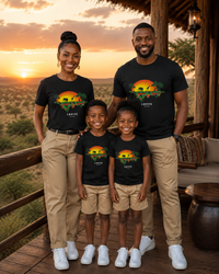 Men's Black African Safari T-shirt Unisex African Print Shirt  | ACCRA
