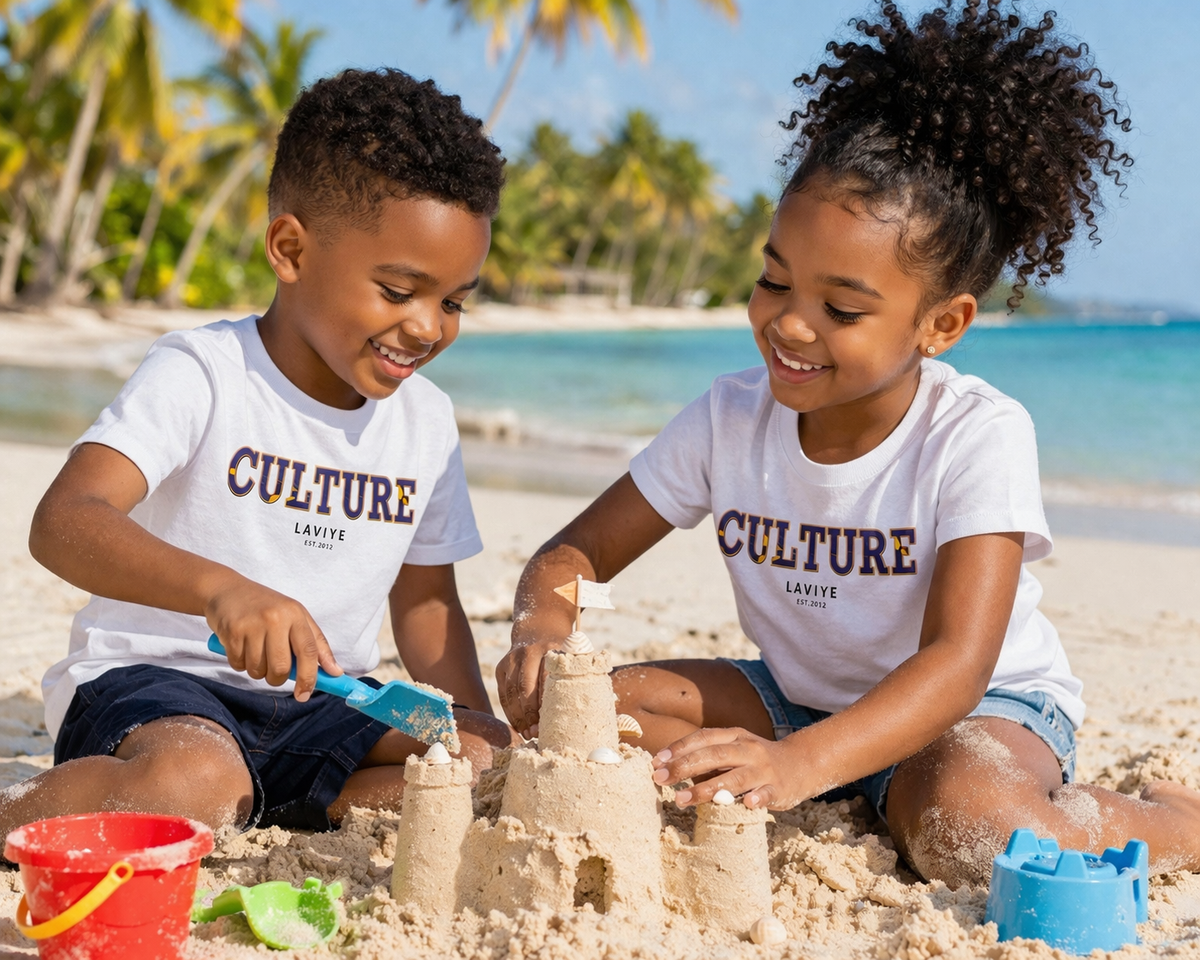 Little Boy's Unisex African Print Culture Slogan T-shirt | ENUGU