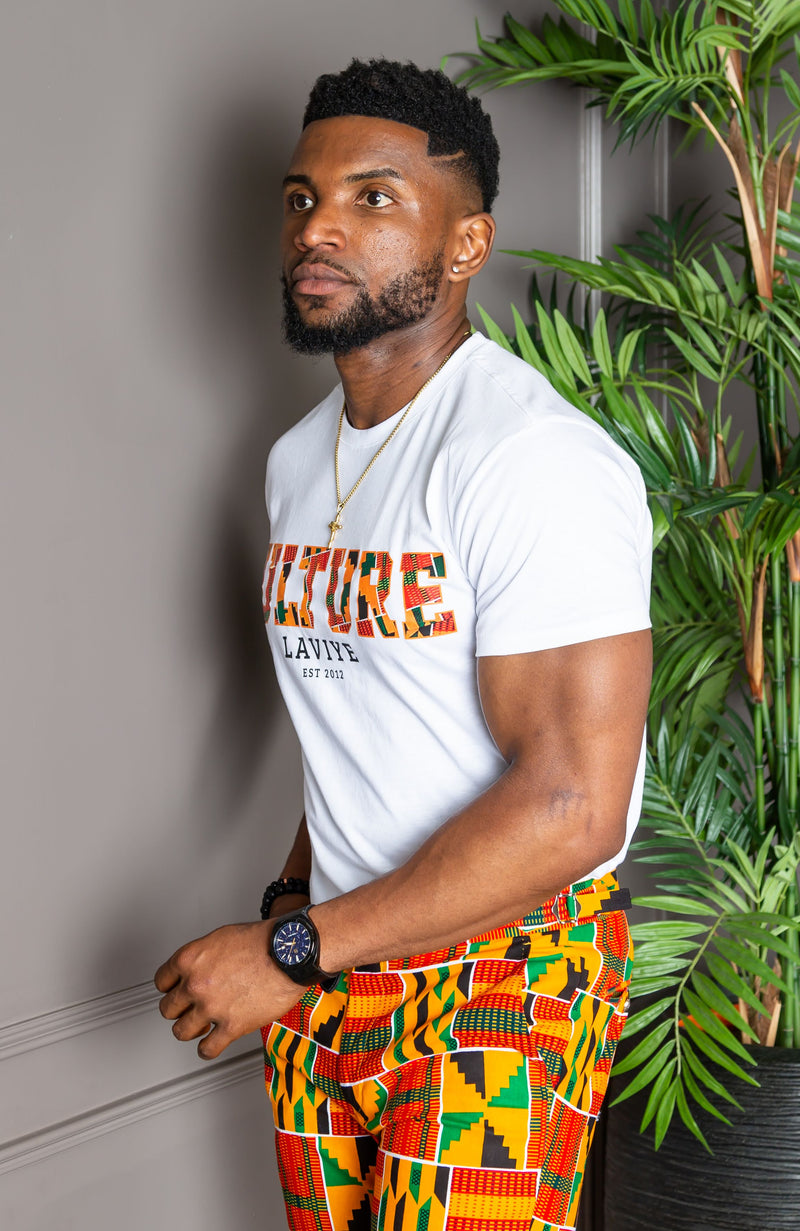 Men's African Print Culture Slogan T-shirt Unisex | KUMASI