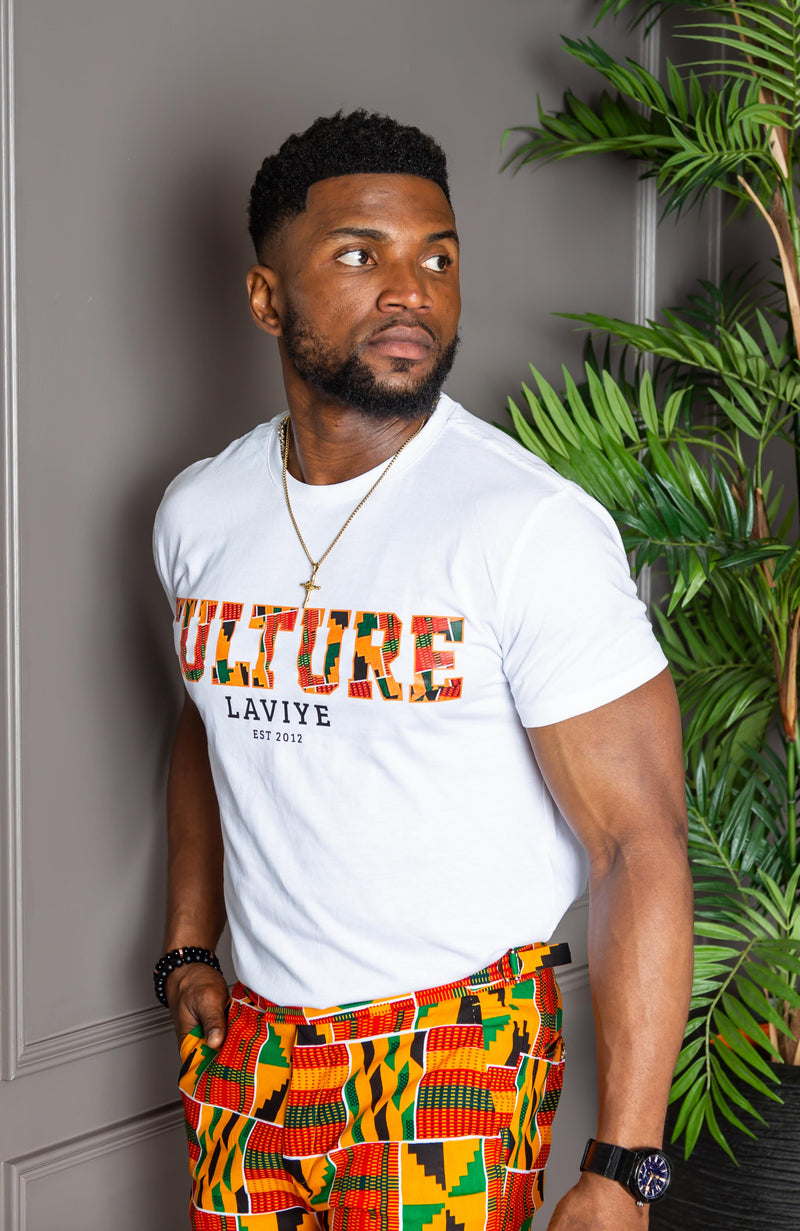 Men's African Print Culture Slogan T-shirt Unisex | KUMASI