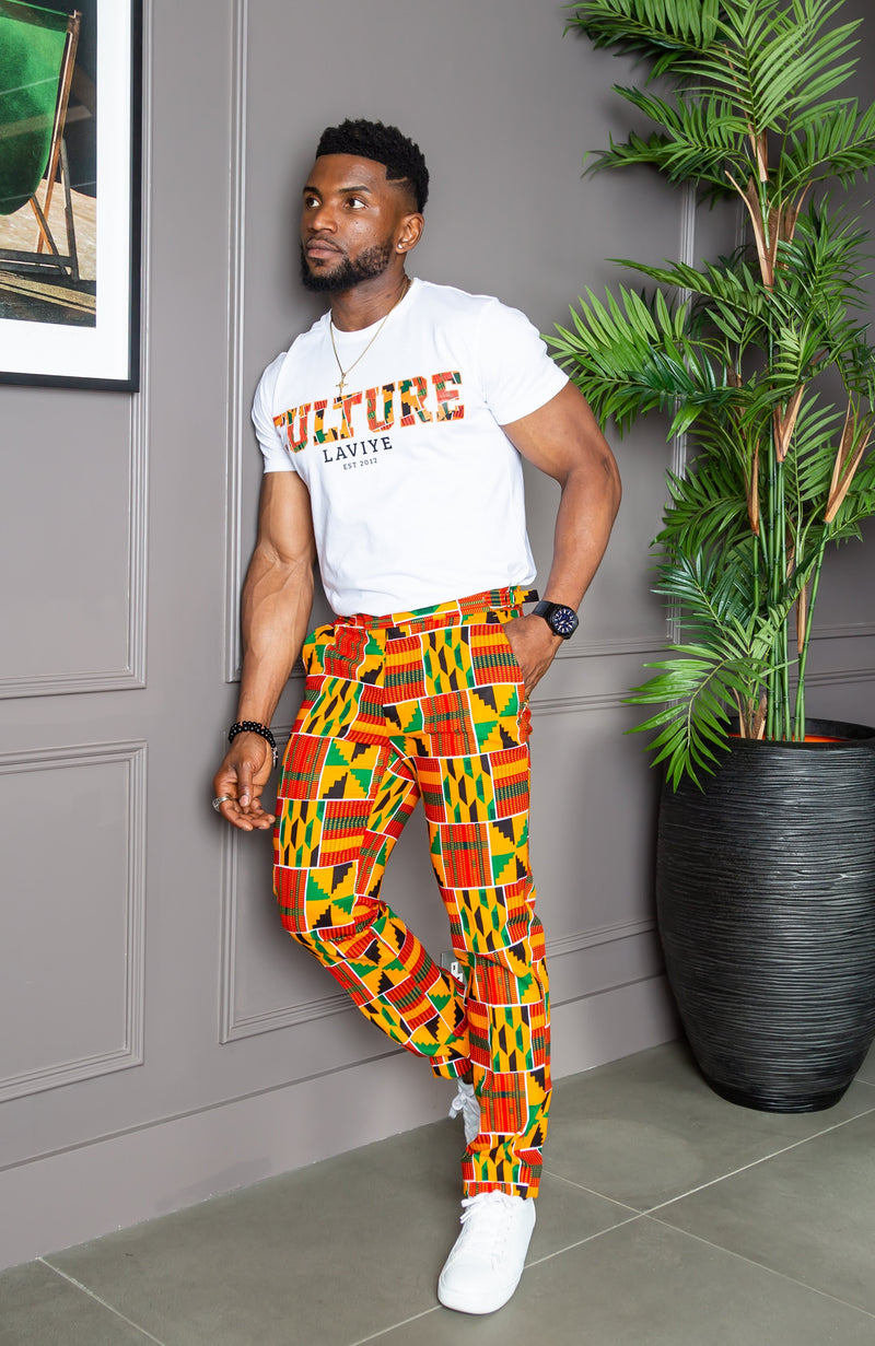 Men's African Print Culture Slogan T-shirt Unisex | KUMASI