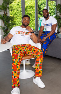 Men's African Print Culture Slogan T-shirt Unisex | KUMASI