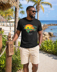 Men's Black African Safari T-shirt Unisex African Print Shirt  | ACCRA