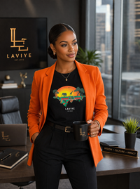 African Safari Graphic T-shirt Unisex African Print Black Shirt  | ACCRA