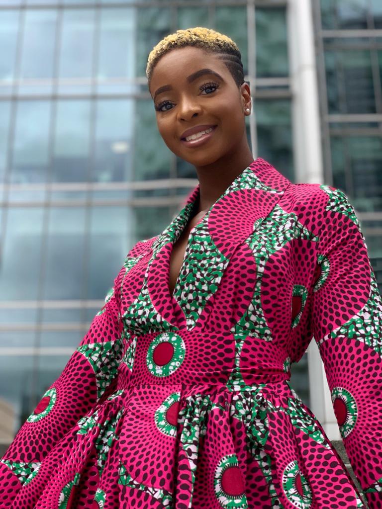 Laviye african print midi dress