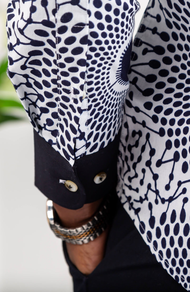 African Shirts for Men | Mens African Shirt - Mens Long-sleeve Polo - Alexander