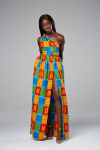 Laviye african print maxi dresses