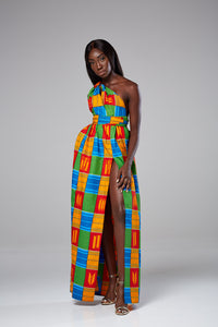 Laviye african print maxi dresses