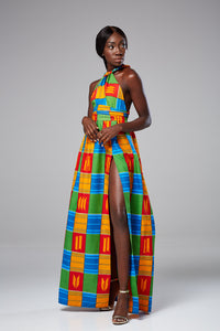 Laviye african print maxi dresses