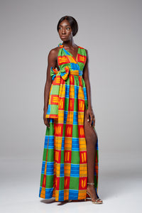 Laviye african print maxi dresses