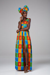 Laviye african print maxi dresses