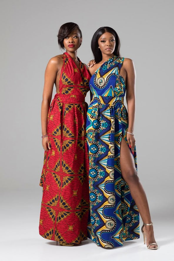 african american maxi dresses Tega African Print Maxi Dress - Shop African Print Dresses at MYTRIBENG L / LONG