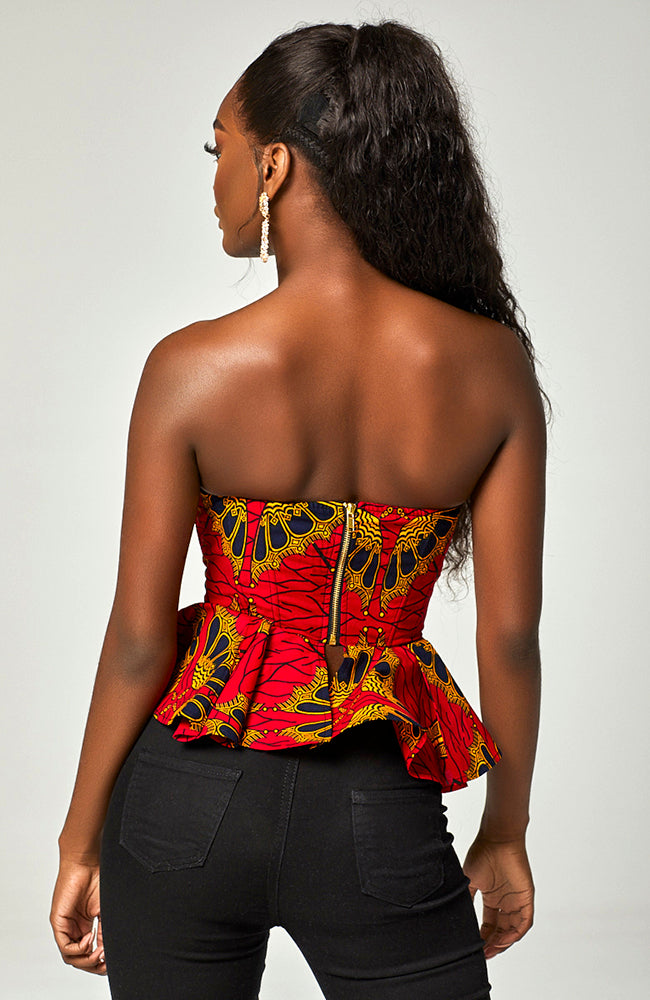 African Ankara Corset Top , Corset Top , Ankara Corset Top, African Date ,  Proposal Outfit , Gift for Her, Summer Top, off Shoulder Corset -  UK