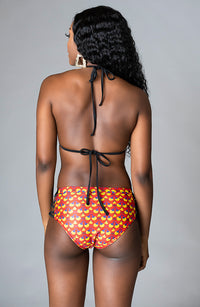 Ankara Swimwear - High Waist Crisscross Side Underwear Brief - SIRENA