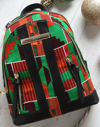 Ladies Designer African Print Backpack - Casual Mini Backpack - AISHA