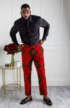 African Print Pants For Men - Tailored Fit African Print Trousers for Guys - CHARLES