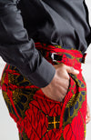 African Print Pants For Men - Tailored Fit African Print Trousers for Guys - CHARLES