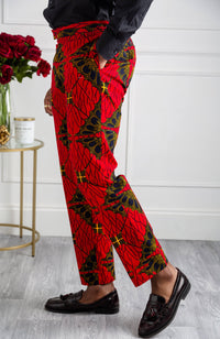 African Print Pants For Men - Tailored Fit African Print Trousers for Guys - CHARLES