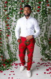 African Print Pants For Men - Tailored Fit African Print Trousers for Guys - CHARLES