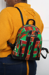 Ladies Designer African Print Backpack - Casual Mini Backpack - AISHA