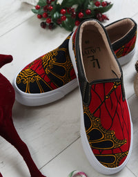 Ankara Slip-on Sneakers African Print Casual Shoes - CALABAR