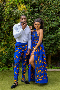 Men's Tailored Fit Ankara Trousers | African Print Pants for Guys - ELIJAH