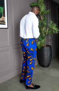 Men's Tailored Fit Ankara Trousers | African Print Pants for Guys - ELIJAH