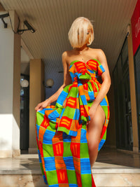 Laviye african print maxi dresses