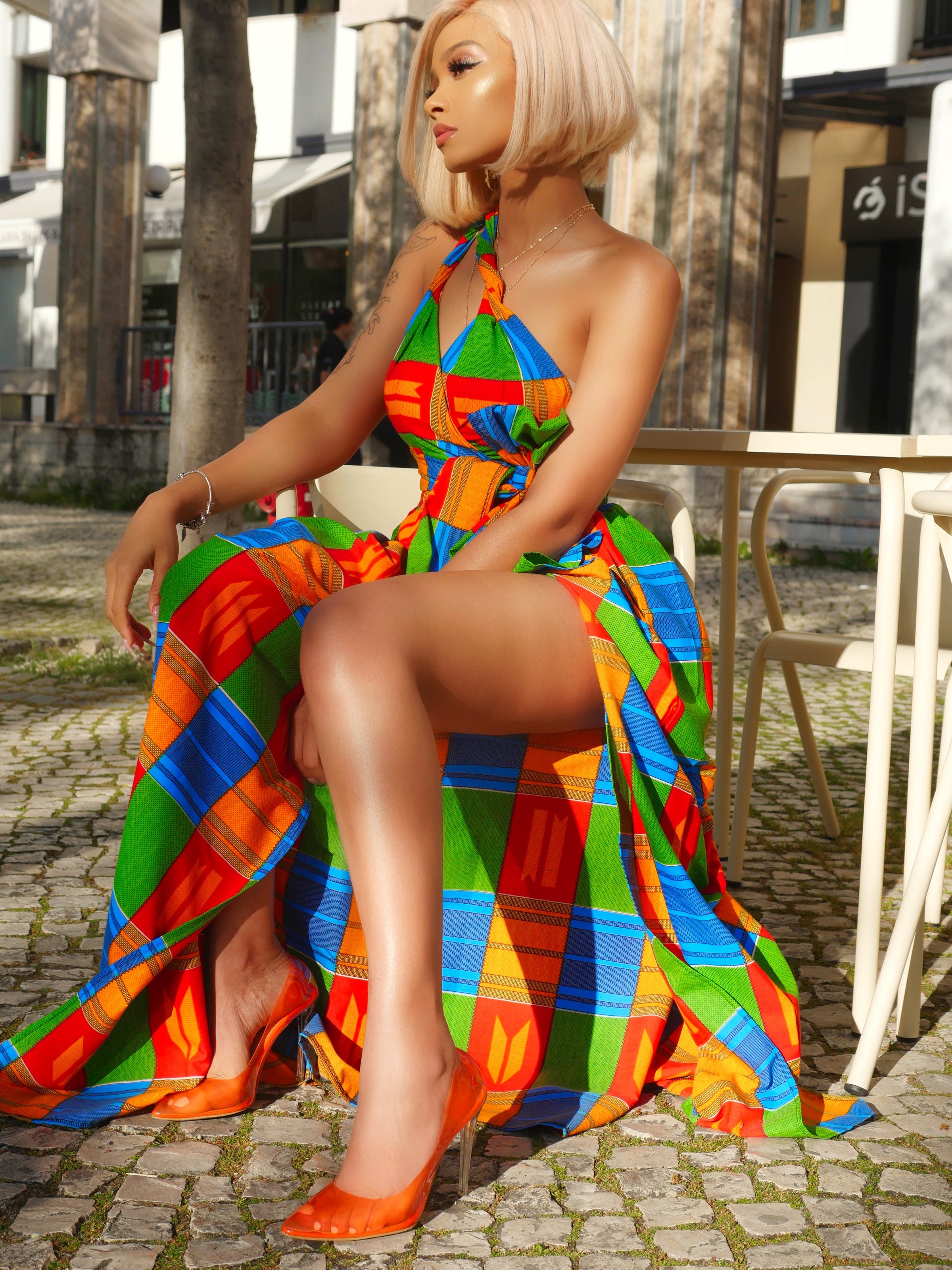 Laviye african print maxi dresses