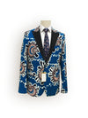 Men African Fashion - Tailored Fit Shawl Collar African Print Blazer for Men - GERALD