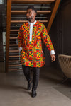 Long Length Etibo Shirt | African Print Etibo Shirt - KENDRICK