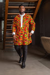 Long Length Etibo Shirt | African Print Etibo Shirt - KENDRICK