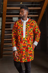 Long Length Etibo Shirt | African Print Etibo Shirt - KENDRICK