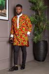 Long Length Etibo Shirt | African Print Etibo Shirt - KENDRICK