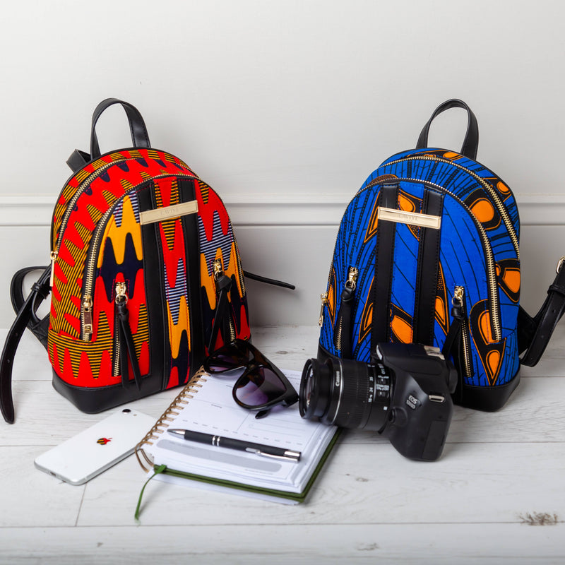 African Print Backpack