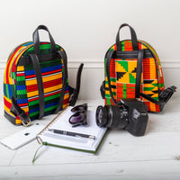 African Print Woman Backpack