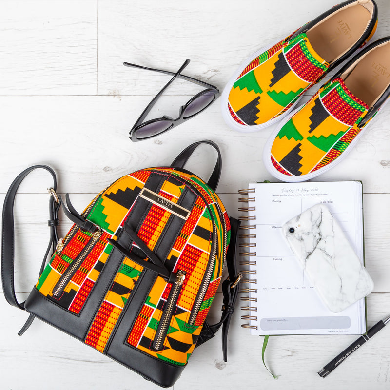 African Print Sneaker Shoes Light Weight Slip-on Trainer - KUMASI