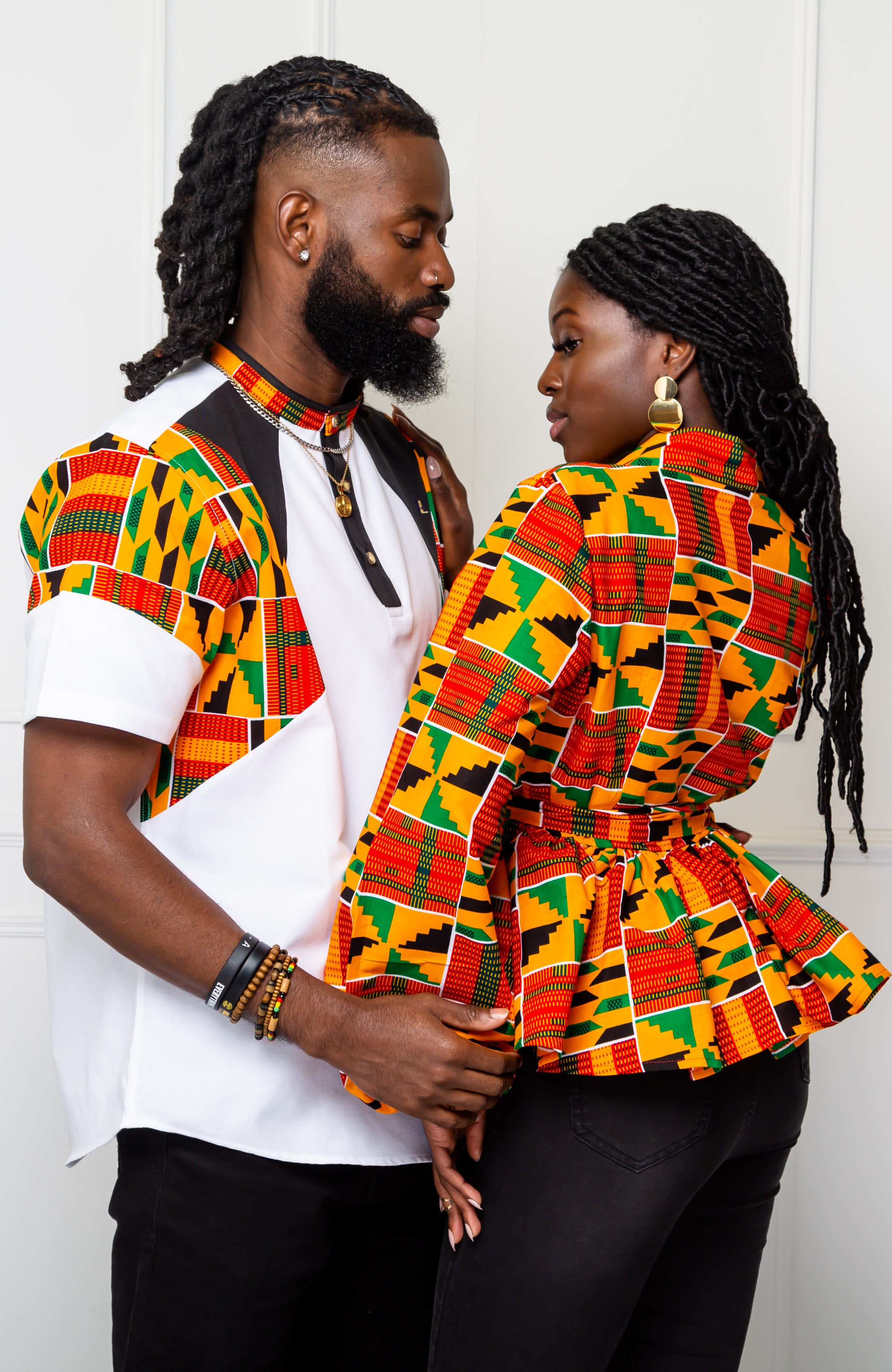 African Print Polo Shirt for Men | Kente Shirt for Men - Short