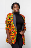 Tailored Fit Shawl Collar | Unisex African Print Blazer - KENYA