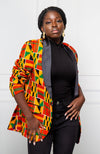 Tailored Fit Shawl Collar | Unisex African Print Blazer - KENYA