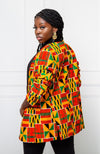 Tailored Fit Shawl Collar | Unisex African Print Blazer - KENYA